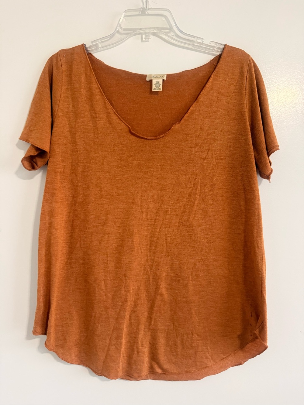 Women's Burnt Orange Scoop Neck Tee